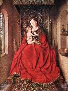 EYCK, Jan van Suckling Madonna Enthroned ss oil painting on canvas